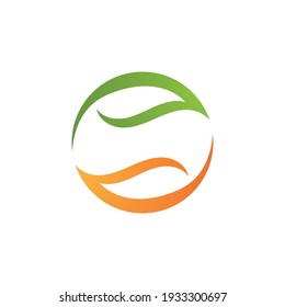 Logos of green Tree leaf ecology nature element vector