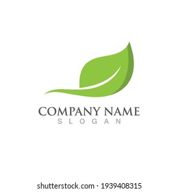 Logos of green Tree leaf ecology nature element vector