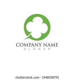 Logos of green Tree leaf ecology nature element vector