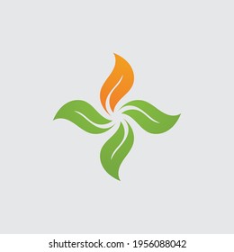 Logos des grünen Baumblattes Ökologie-Naturelement Vektorsymbol