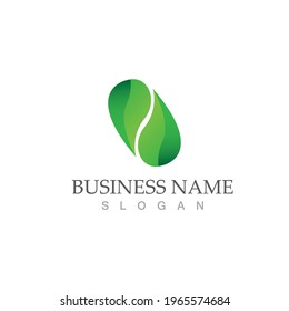 Logos of green Tree leaf ecology nature element vector
