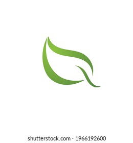 Logotipos de ecología de hoja de árbol verde elemento de naturaleza vector