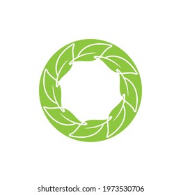 Logos of green Tree leaf ecology nature element vector