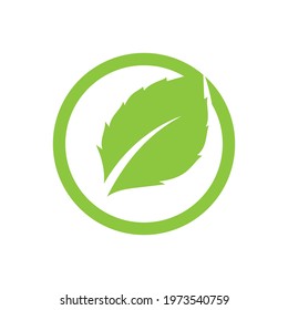 Logos of green Tree leaf ecology nature element vector