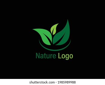 Logos of green Tree leaf ecology nature element vector