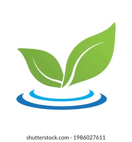 Logos of green Tree leaf ecology nature element vector