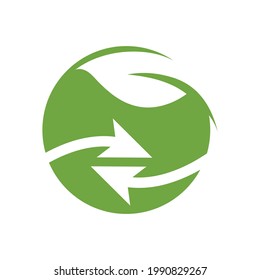 Logos of green Tree leaf ecology nature element vector