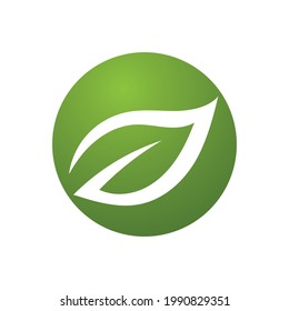 Logos of green Tree leaf ecology nature element vector