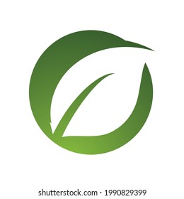 Logos of green Tree leaf ecology nature element vector