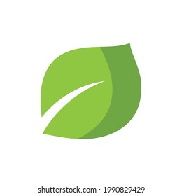 Logos of green Tree leaf ecology nature element vector