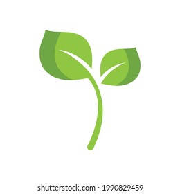 Logotipos de ecología de hoja de árbol verde elemento de naturaleza vector