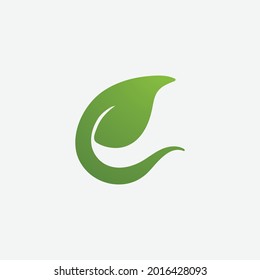 Logos of green Tree leaf ecology nature element vector