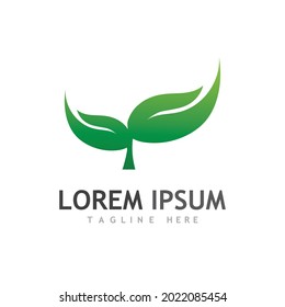 Logos of green Tree leaf ecology nature element vector