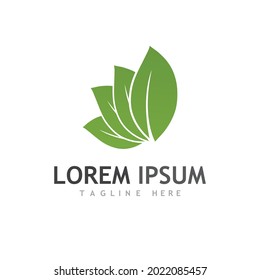 Logos of green Tree leaf ecology nature element vector