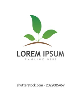 Logos of green Tree leaf ecology nature element vector