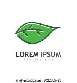 Logos of green Tree leaf ecology nature element vector
