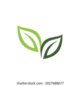 Logos of green Tree leaf ecology nature element vector