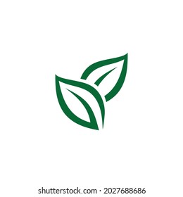 Logotipos de ecología de hoja de árbol verde elemento de naturaleza vector