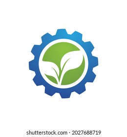 Logos of green Tree leaf ecology nature element vector