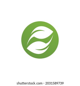 Logos of green Tree leaf ecology nature element vector