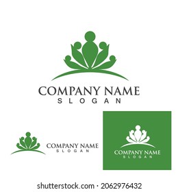 Logotipos de ecología de hoja de árbol verde elemento de naturaleza vector