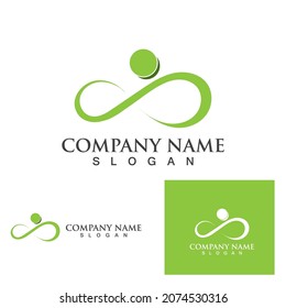 Logos of green Tree leaf ecology nature element vector