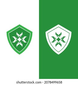 Logos of green Tree leaf ecology nature element vector