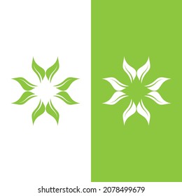 Logos of green Tree leaf ecology nature element vector