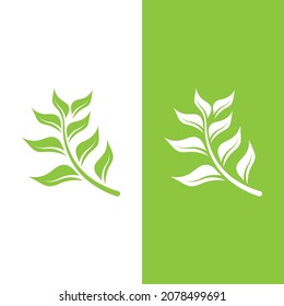 Logos of green Tree leaf ecology nature element vector
