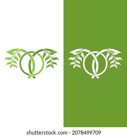 Logos of green Tree leaf ecology nature element vector