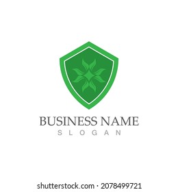 Logos of green Tree leaf ecology nature element vector