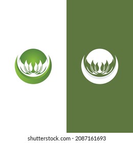Logos of green Tree leaf ecology nature element vector