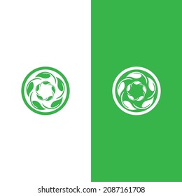 Logos of green Tree leaf ecology nature element vector
