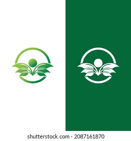 Logos of green Tree leaf ecology nature element vector