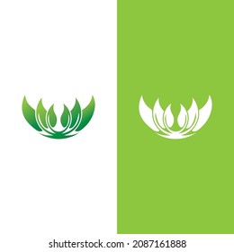 Logos of green Tree leaf ecology nature element vector