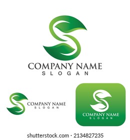 Logos of green Tree leaf ecology