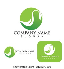Logos of green Tree leaf ecology nature element vector