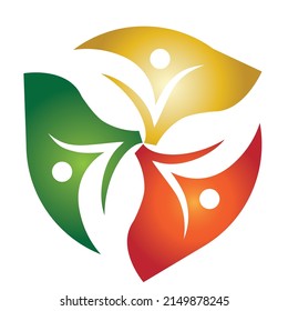 Logos of green Tree leaf ecology nature element vector