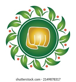 Logos of green Tree leaf ecology nature element vector