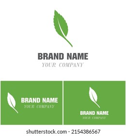 Logos of green Tree leaf ecology nature element vector