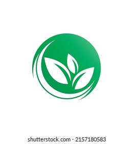 Logos of green Tree leaf ecology nature element vector