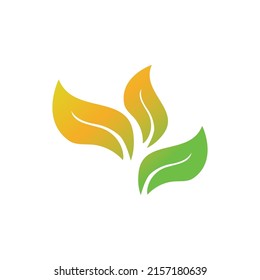 Logotipos de ecología de hoja de árbol verde elemento de naturaleza vector
