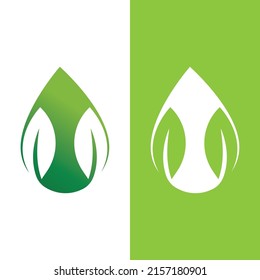 Logos of green Tree leaf ecology nature element vector