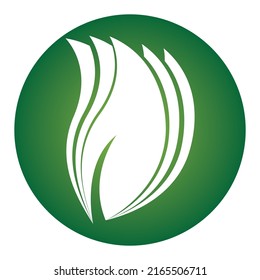 Logos of green Tree leaf ecology nature element vector