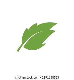 Logos von grünen Baumblätterökologie, Naturelement Vektorgrafik
