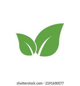 Logos of green Tree leaf ecology nature element vector