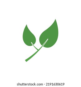 Logotipos de ecología de hoja de árbol verde elemento de naturaleza vector