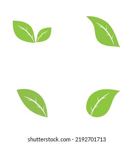 Logos of green Tree leaf ecology nature element vector