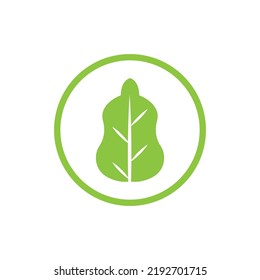 Logos of green Tree leaf ecology nature element vector