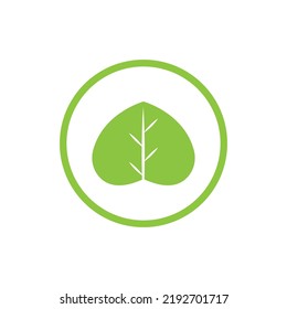 Logos of green Tree leaf ecology nature element vector